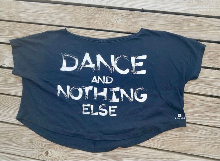 top cropped danse Taille 10 ans (convient à une taille adulte aussi) Inscription argentée - photo numéro 2