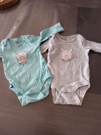 Lot de deux  body manches longues