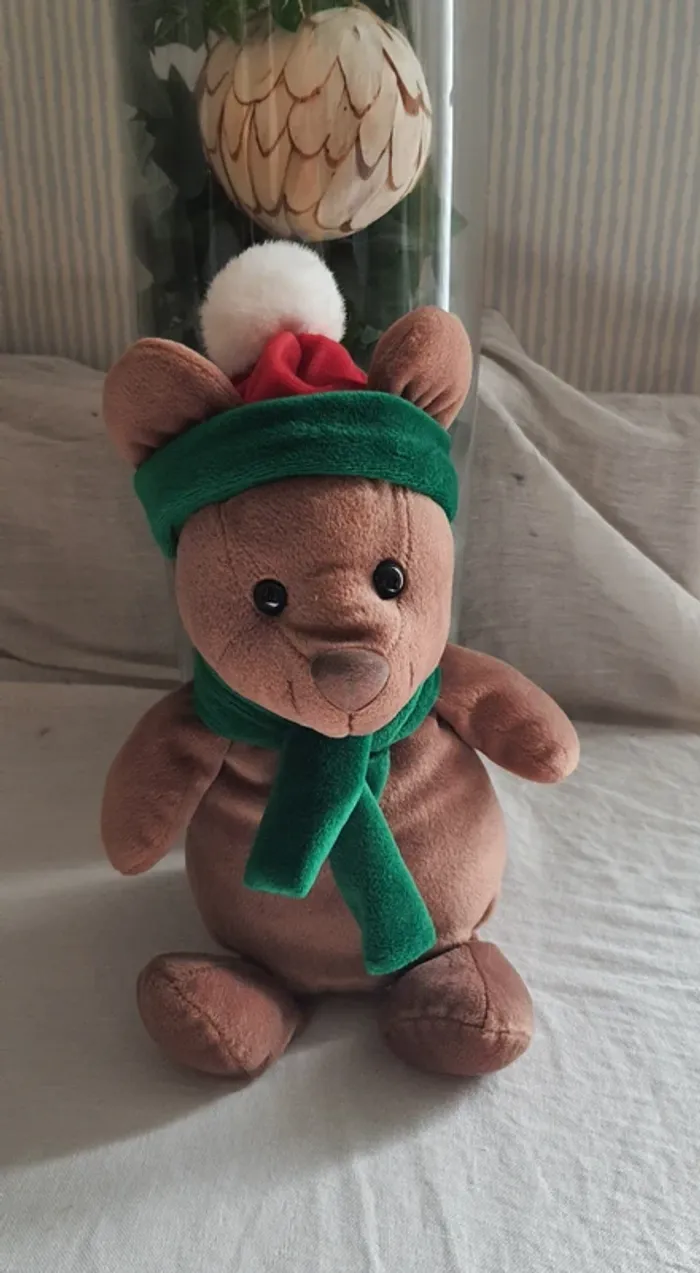 Peluche "Peeko" ours de Noel