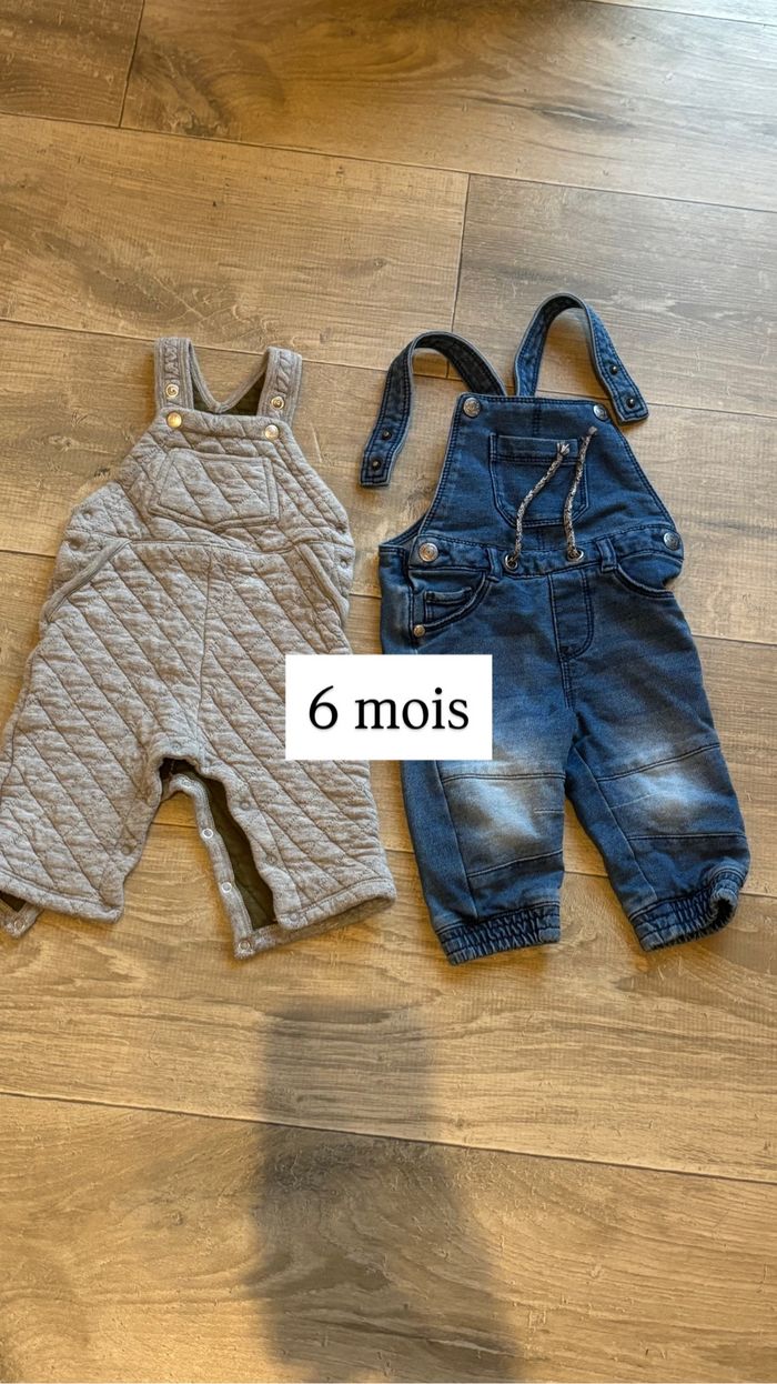 Lot salopettes 6 mois - photo numéro 1