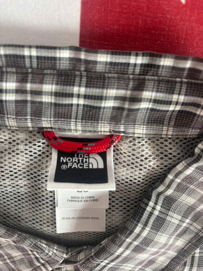 Chemise à manche courte The North Face M/L à carreaux gris et blanc - photo numéro 4