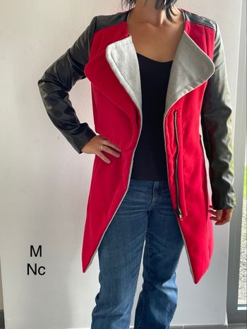 Trench femme bi matière original