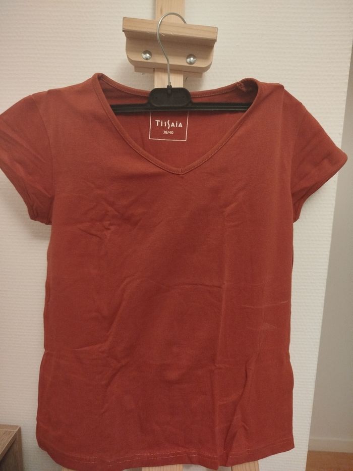 T-shirt manches courtes marron