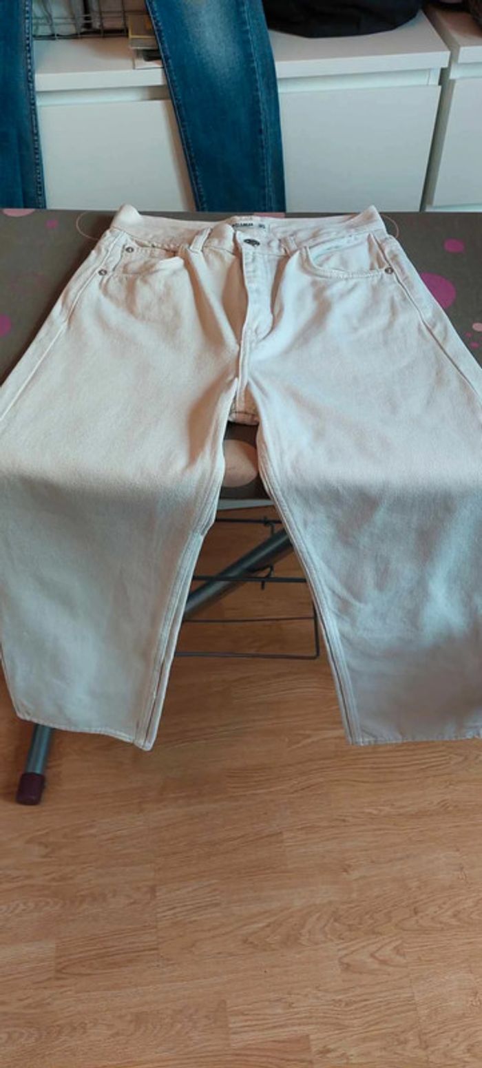 Joli jean femme Pull&Bear mom bicolore 34 très bon état - photo numéro 4