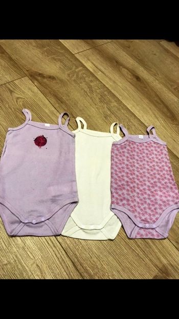 Lot de 3 bodys à bretelles