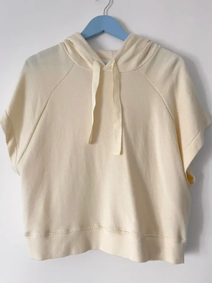 Sweat manches courtes/sans manches Mango (MNG) couleur crème / écru taille XS/S jamais porté