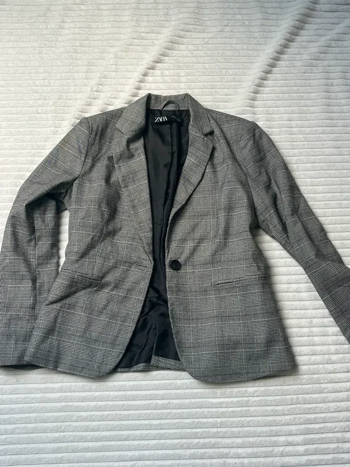 Blazer chic cintré prince de galles Zara