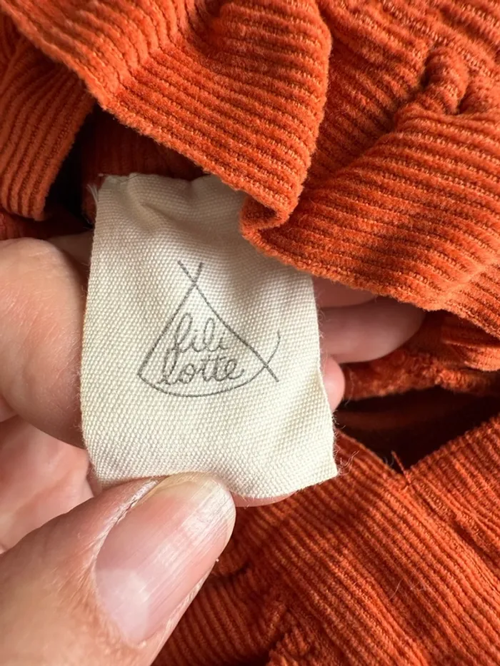 Salopette / combishort enfants velours Lililotte taille 4 ans - photo numéro 6