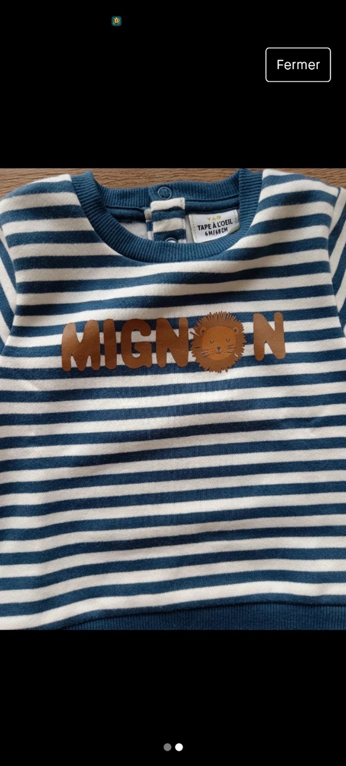 Pull garçon 6 mois Sergent Major - photo numéro 2