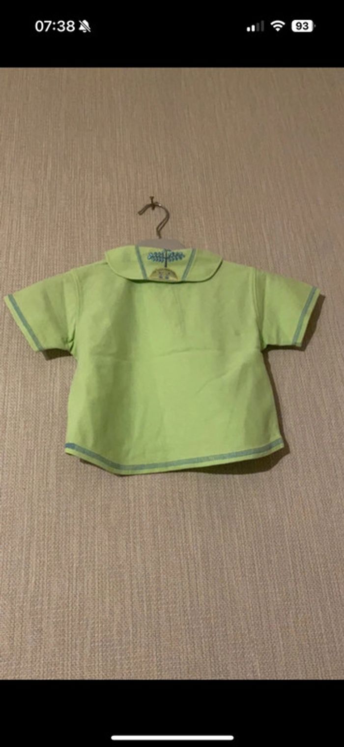 Polo La compagnie des petits vert Taille 2 ans - photo numéro 2