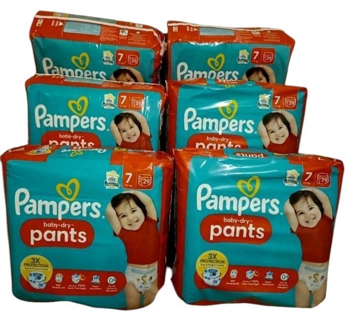 Lot de 7 x sacs Pampers taille 7 Pants Baby Dry - photo numéro 2