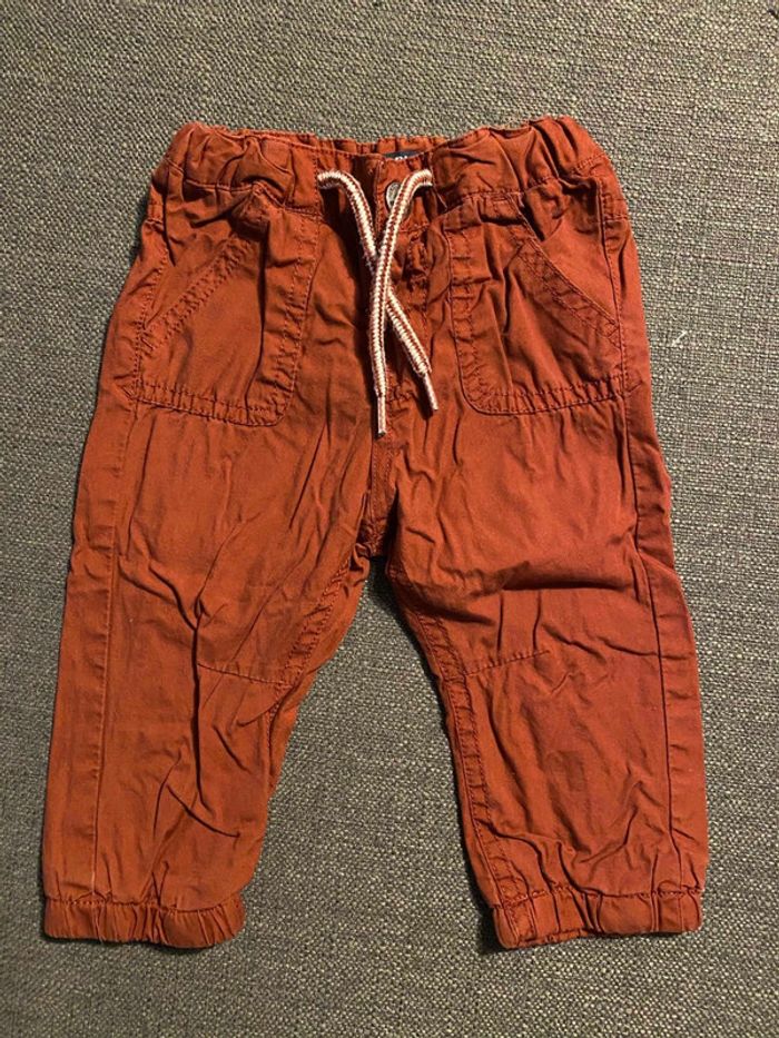 Pantalon marron brique Kiabi