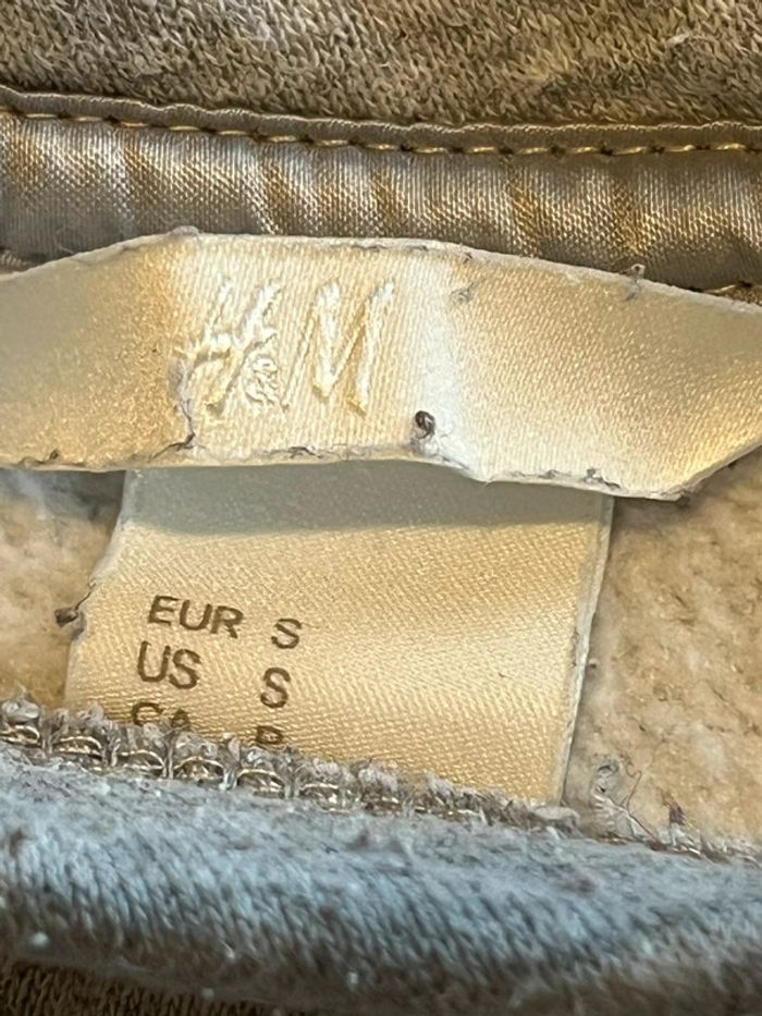 Sweat long gris manches volant H&M S - photo numéro 5