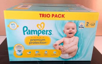 162 couches Pampers premium taille 2