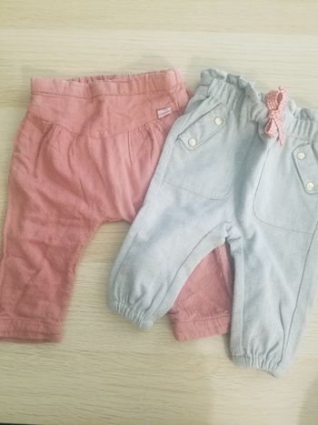 Lot 2 pantalons fille 3 mois