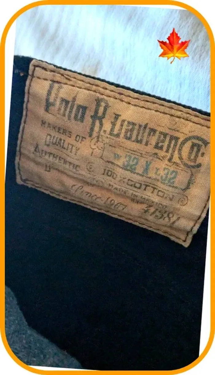 Jolie Jeans noir homme Ralph Lauren 42 - photo numéro 7