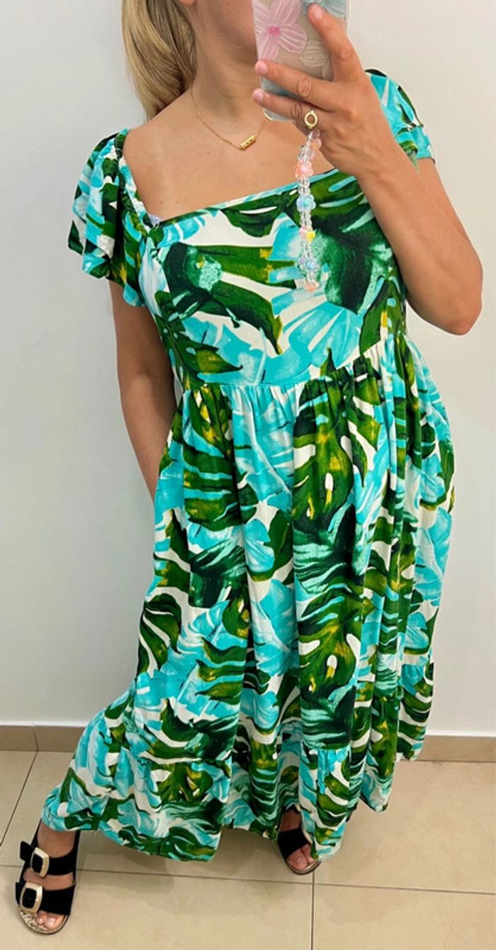 🌿Robe longue imprimée Taille L-XL - photo numéro 4