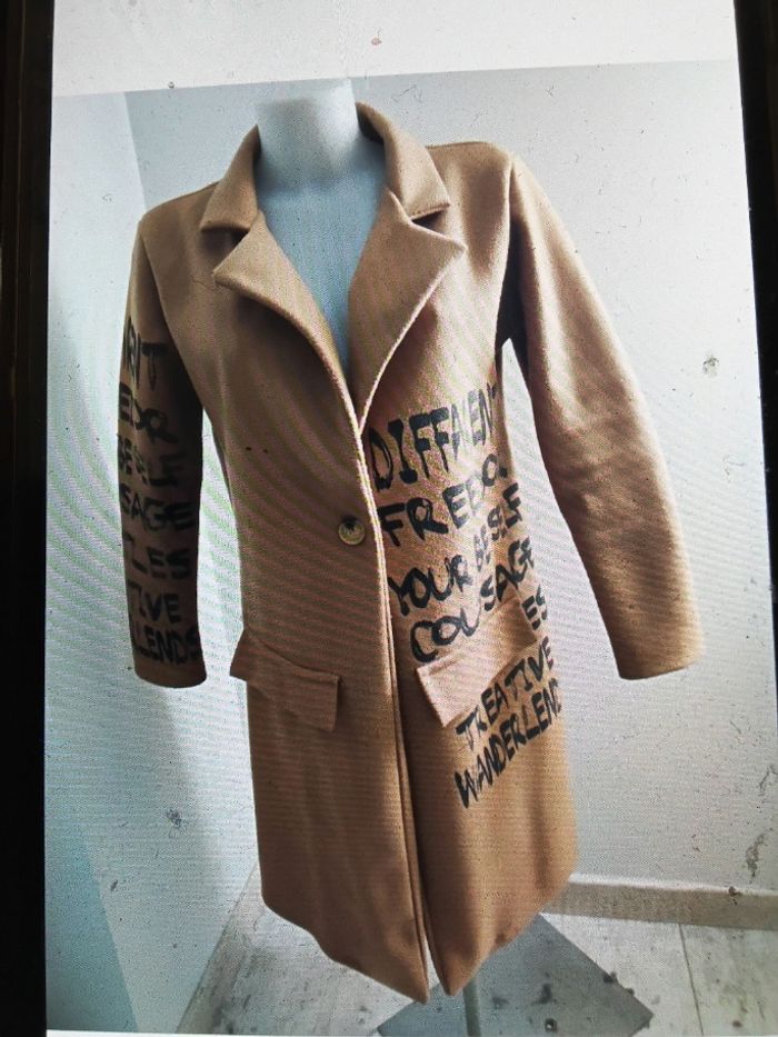 Manteau marron original