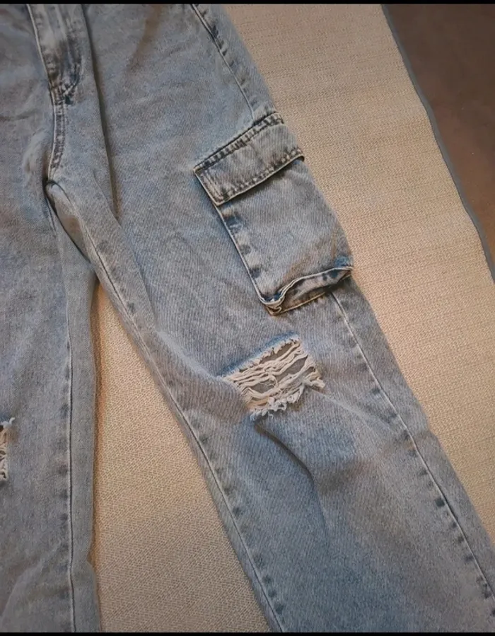 Jean's large troué taille M - photo numéro 4