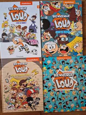 Lot de  4 bandes dessinées  Bienvenue chez  les  Loud