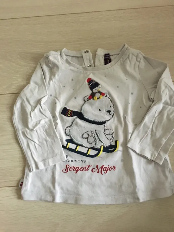 Lot 2 t-shirt manches longues 24 mois sergent major - photo numéro 6