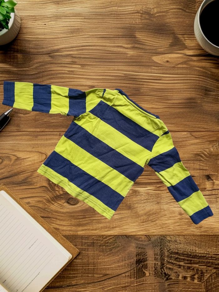 T-shirt rayé manches longues pour garçon taille 2 ans - photo numéro 2