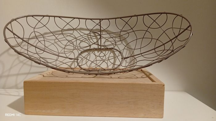 Corbeille déco métal coloris taupe - photo numéro 3