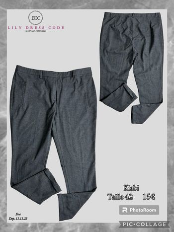 🩶 Pantalon habillé gris à carreaux Kiabi – Taille 42 SOLDÉ -50% 🩶
