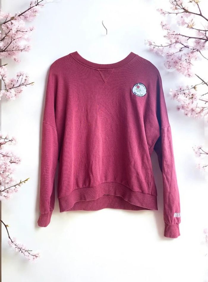 🎀Pull femme rouge bordeaux 100% coton taille S🎀