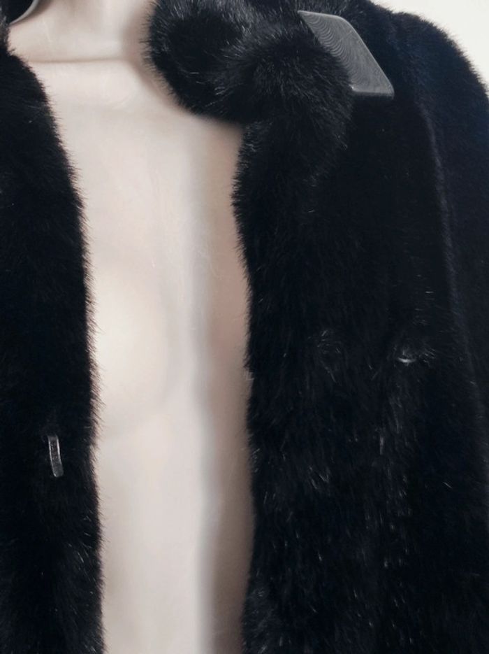 Manteau long noir fausse fourrure vintage 🇫🇷 42/XL à 44/XXL - photo numéro 7