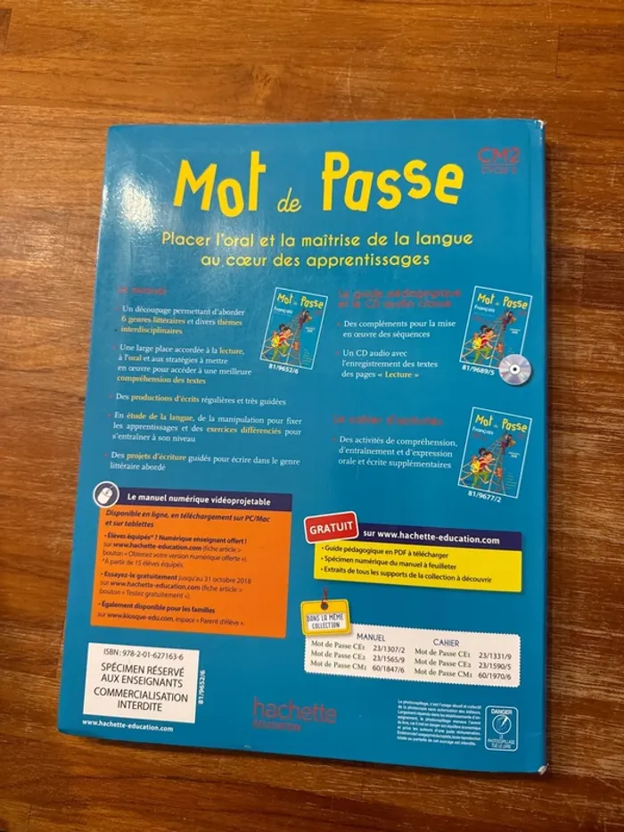Livre mot de passe français, maîtrise de la langue CM2 - photo numéro 3