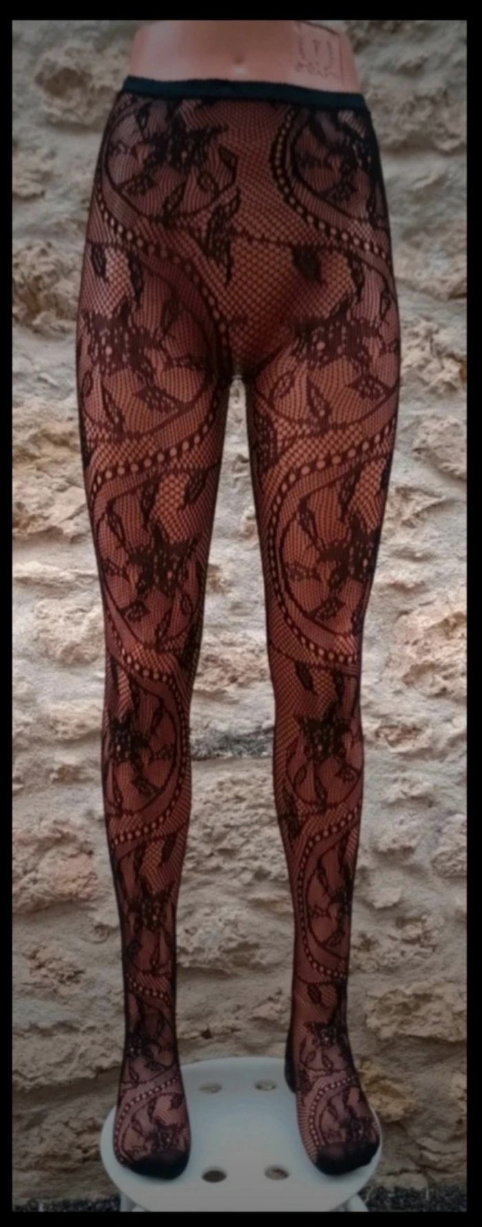 Collant résille motif fantaisie - photo numéro 2