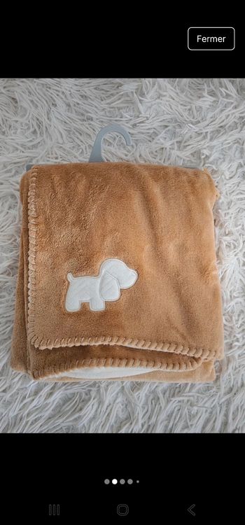 Magnifique couverture bebe Charlie Nattou couleur  Neuve