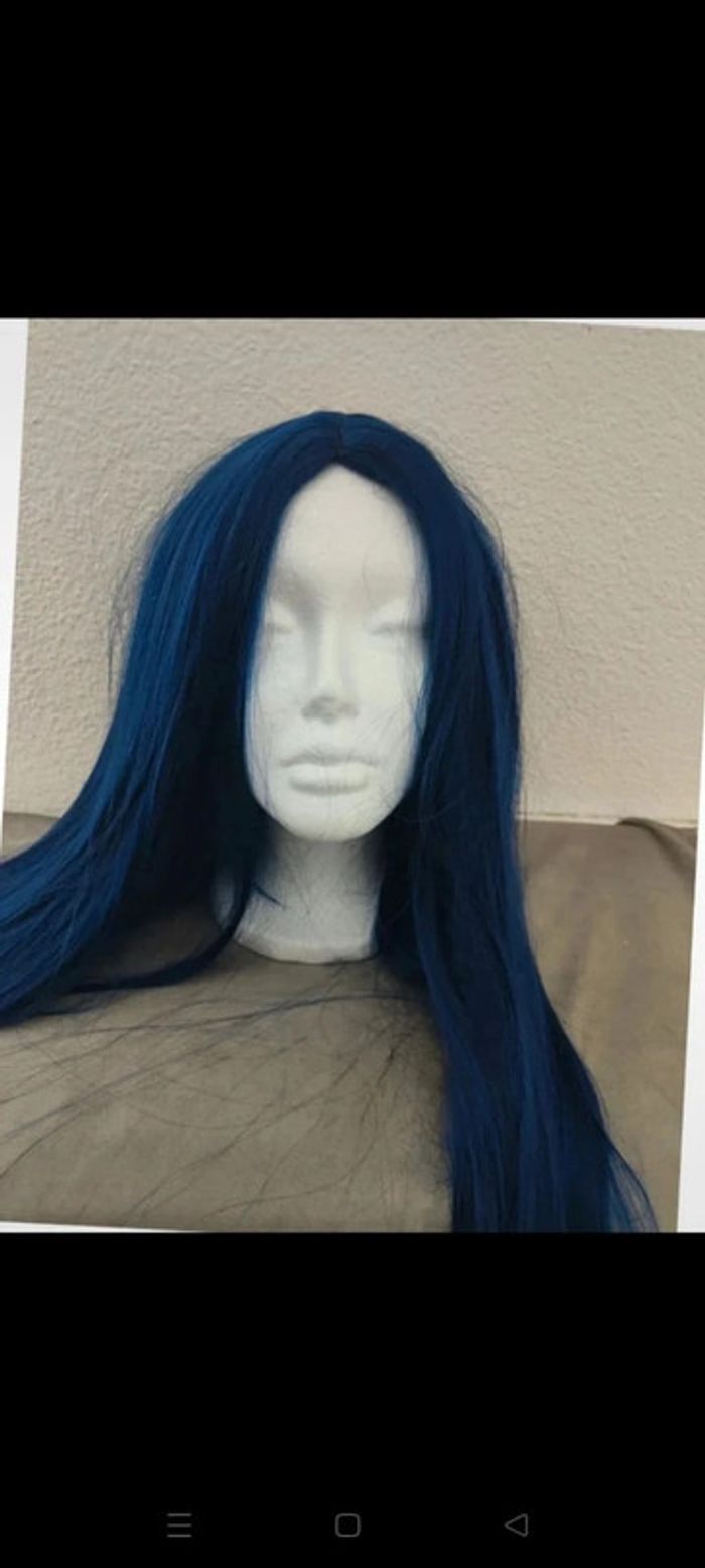 🎀 Promo 🎀 Perruque Naturelle Bleu Émeraude 1MÈTRE 🎀 - photo numéro 5