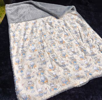 Couverture ourson hélicoptère 