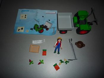 LOT TRACTEUR VERT ET SA REMORQUE "PLAYMOBIL" - Réf.4497 - n°23
