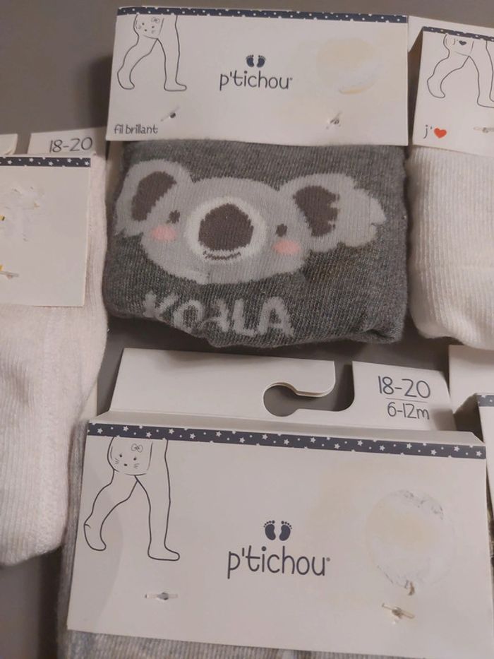 5 paires de collants 6/12 mois . 18/20 - photo numéro 3