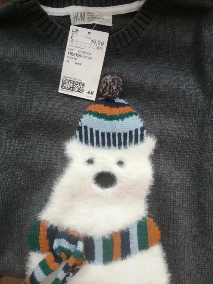 Pull ours polaire H&M 6 ans - photo numéro 9