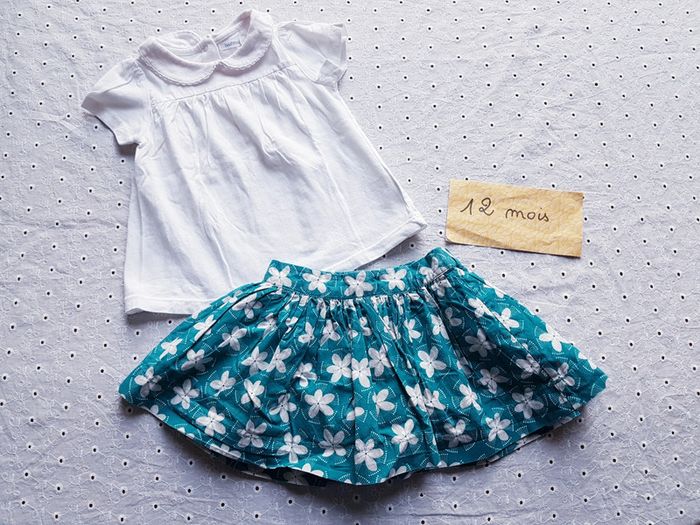 Ensemble tee-shirt adorable jupe
