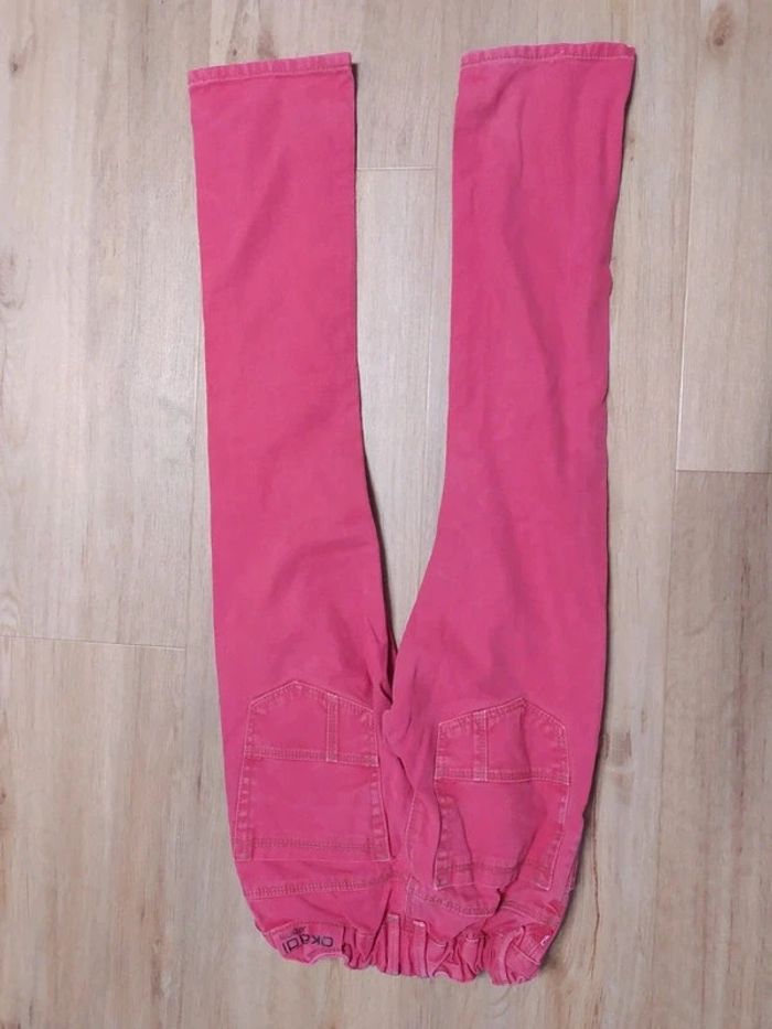 Pantalon Jean Okaïdi 8 ans rouge - photo numéro 3