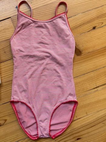 Maillot de bain rouge et blanc Petit Bateau 8 ans