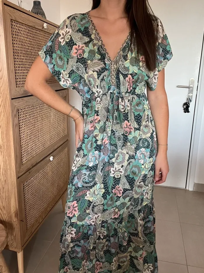 Robe longue fleurie Ema Blues