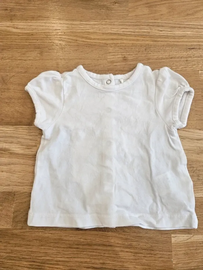 T-shirt blanc 1 mois