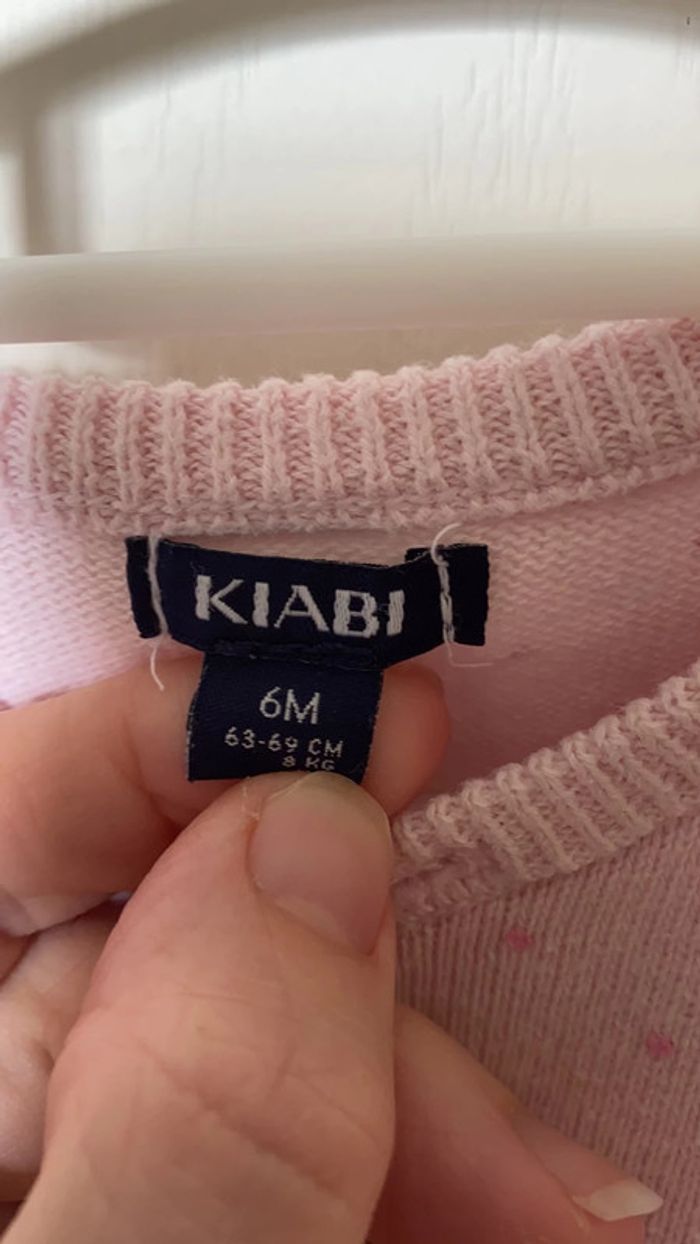Gilet rose kiabi cache cœur 6 mois - photo numéro 2