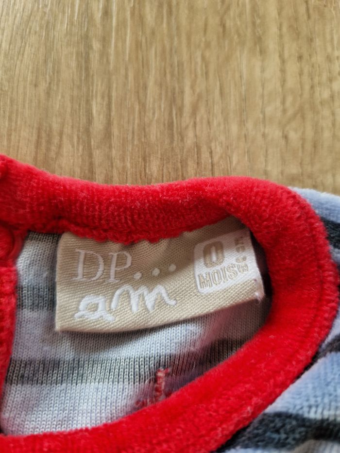 👶 Pyjama en velours multicolore – Taille Naissance (0 mois - 50 cm) - photo numéro 3