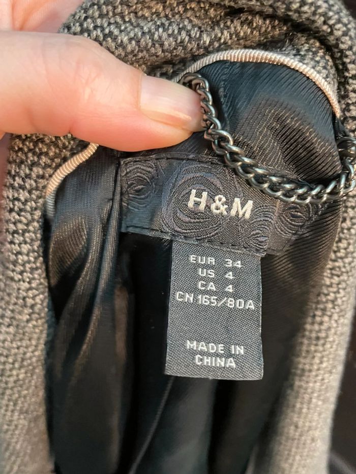 Veste gris chiné femme H&M TXS - photo numéro 5