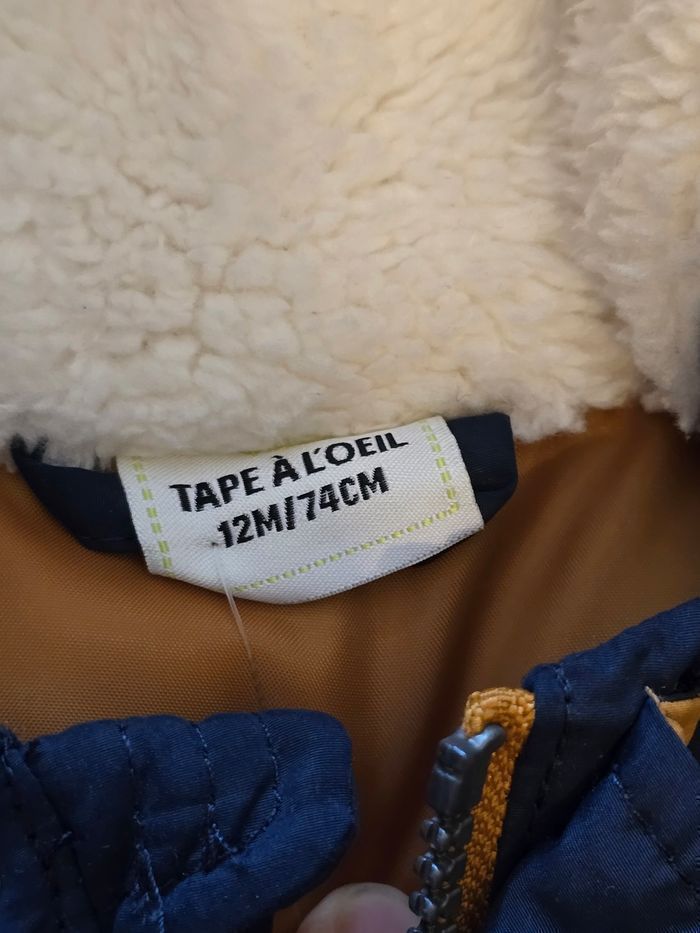 NEUF (NON PORTÉ) 🏷🤩😍💙💥superbe  parka chaud /déperlant 12 MOIS garçon(fourrure amovible)💙😍🤩👌 - photo numéro 5