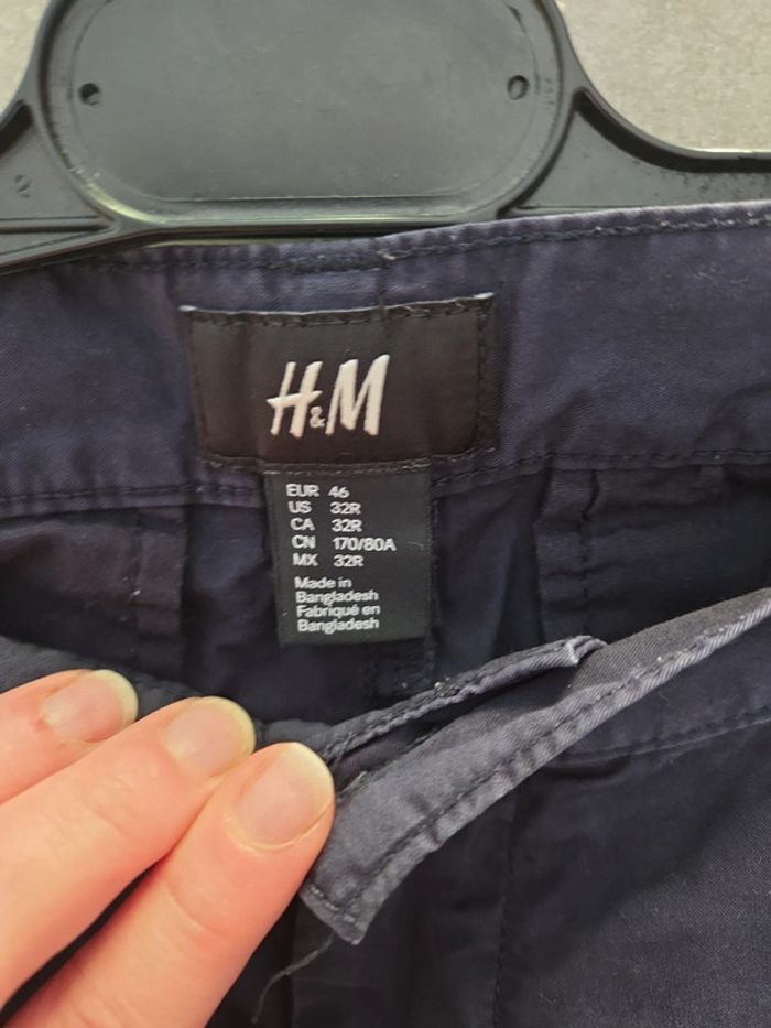 Bermuda short homme bleu marine bon état taille 46, h&m - photo numéro 5