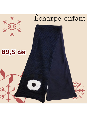 🐻 Écharpe bébé bleu marine (89,5 cm) 🐻