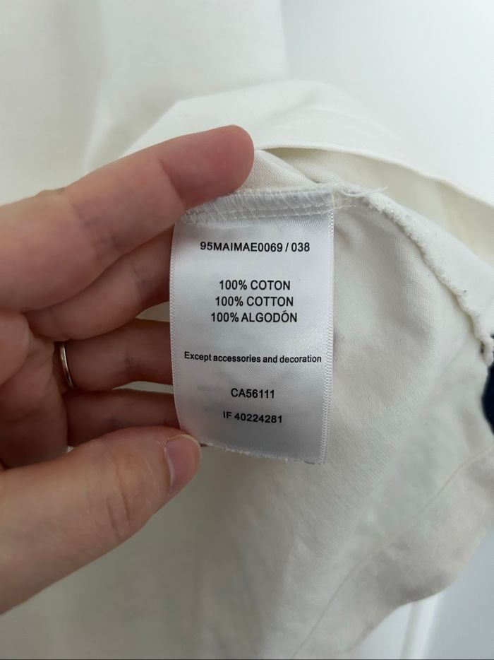 Polo manches courtes blanc empiècement dos col marine Eden Park 2XL - photo numéro 6